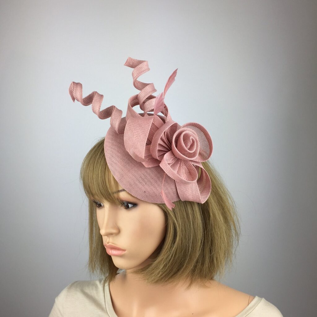 Blush Pink fascinator with headband and clip - Pretty Elegant 1