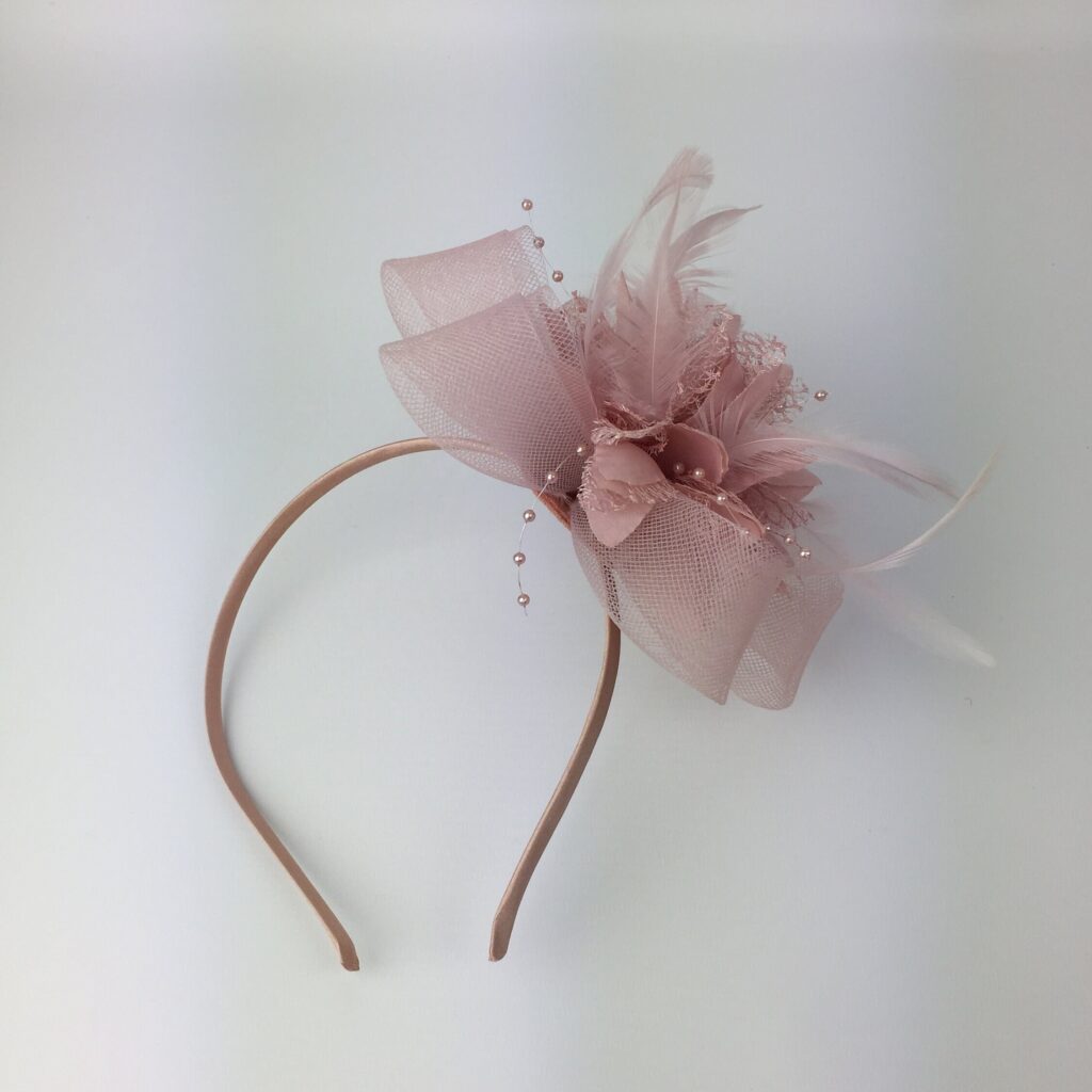 Blush Pink Fascinator on Headband - Pretty Elegant 1