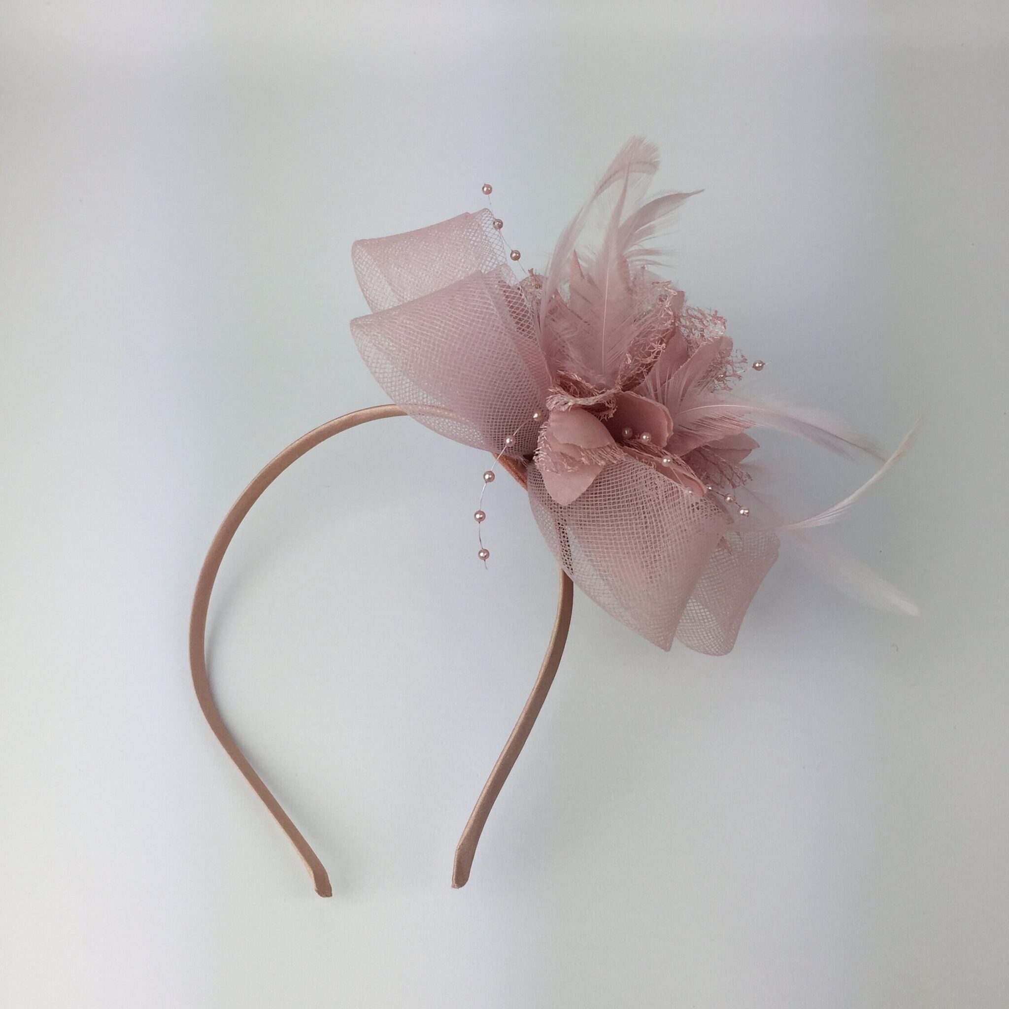 Blush Pink Fascinator on Headband - Pretty Elegant 1