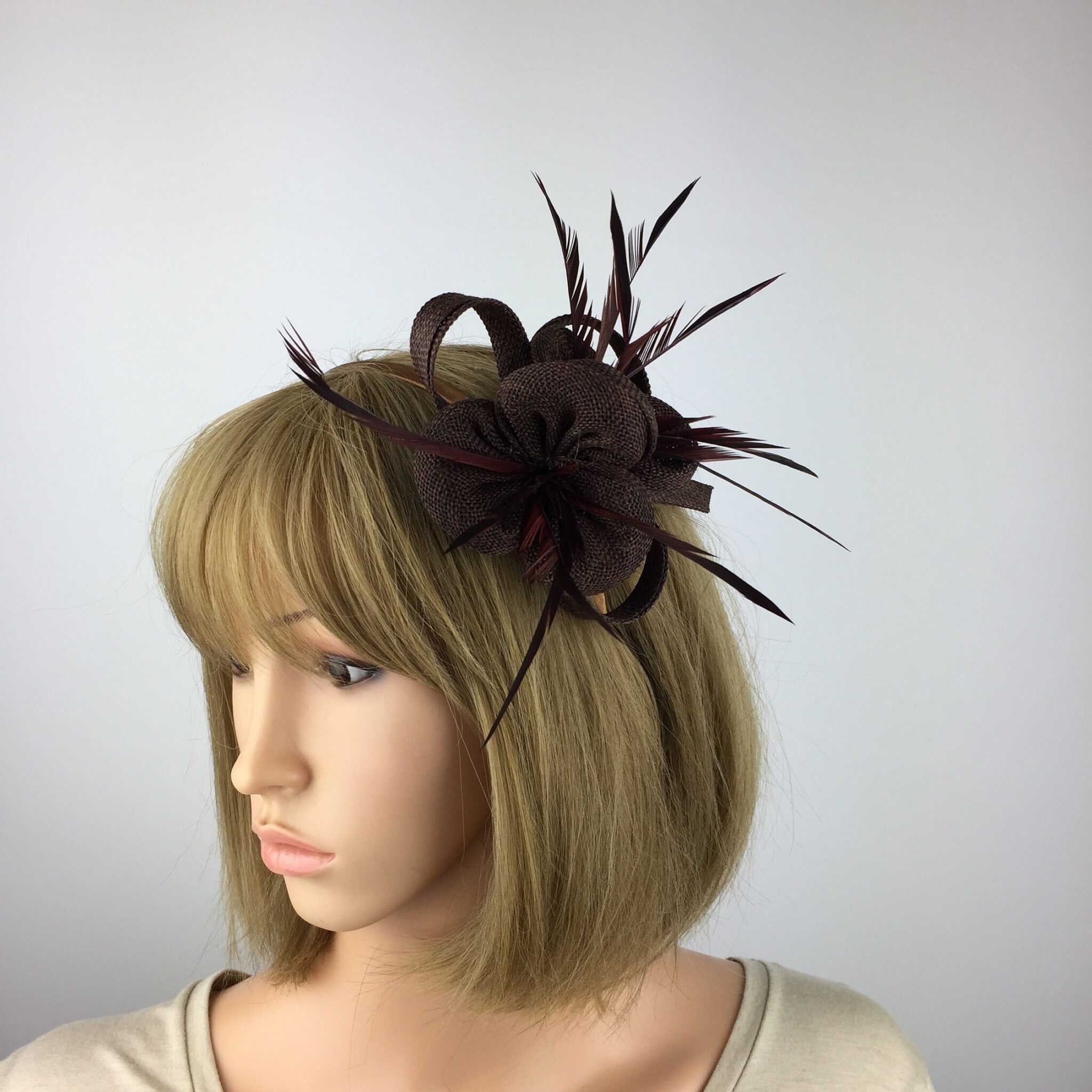 Brown Fascinator on headband GV;RT Y0 - Pretty Elegant 1