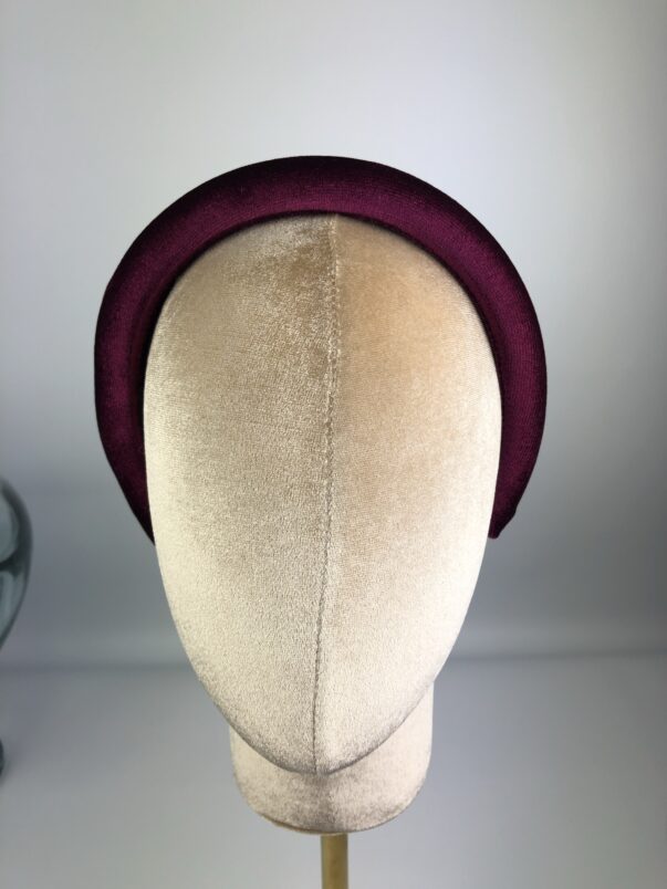 Burgundy Velvet Headband - Image 2