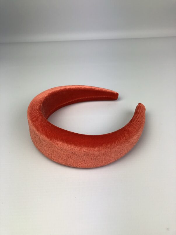 Orange Red Velvet Headband - Image 5