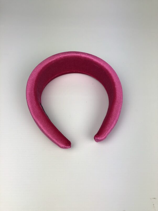 Pink Velvet Padded Headband Pink Hairband - Image 4