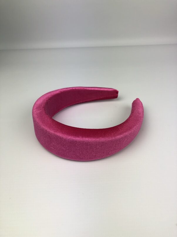 Pink Velvet Padded Headband Pink Hairband - Image 5