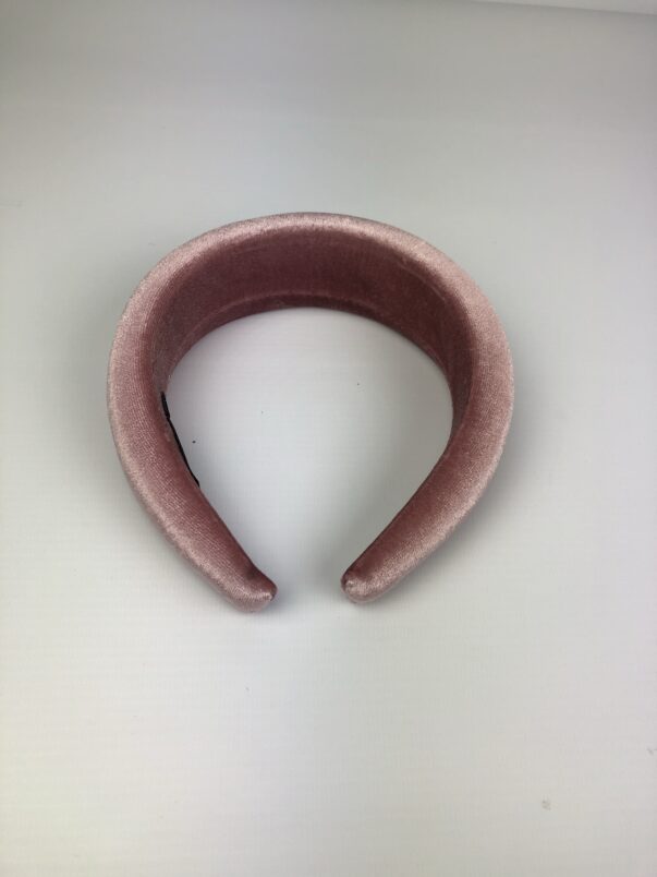 Blush Pink Velvet Padded Headband - Image 5