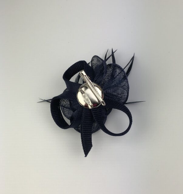 Navy Blue Fascinator Corsage - Image 6