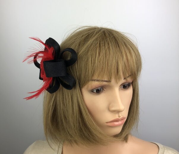 Black and Red Flower Corsage - Image 3