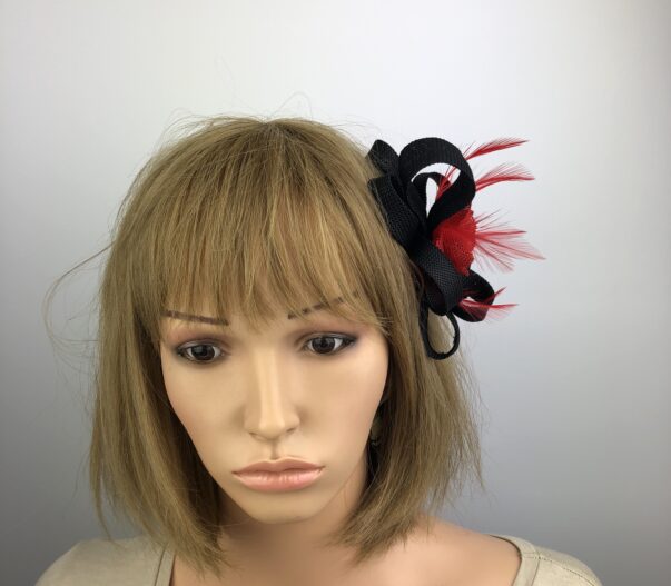 Black and Red Flower Corsage - Image 4