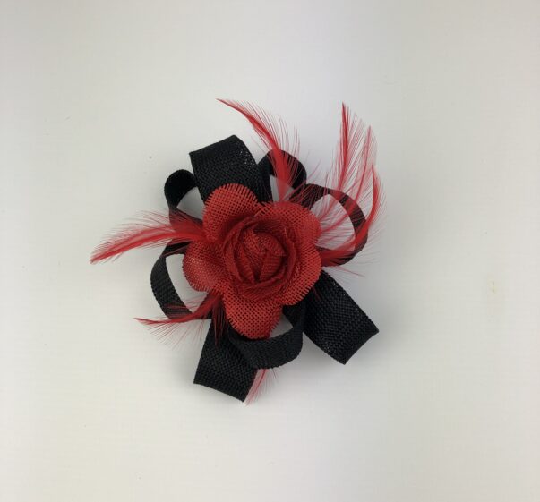 Black and Red Flower Corsage - Image 5